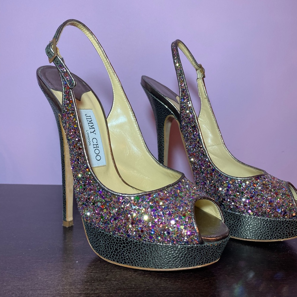 Jimmy Choo Open Toe Platform Sandals
